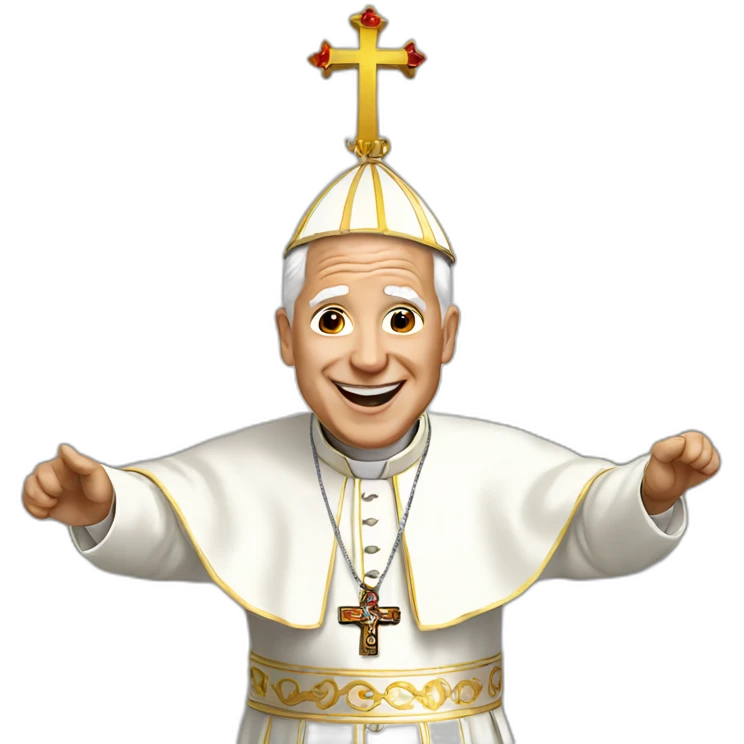 The pope dancing emoji