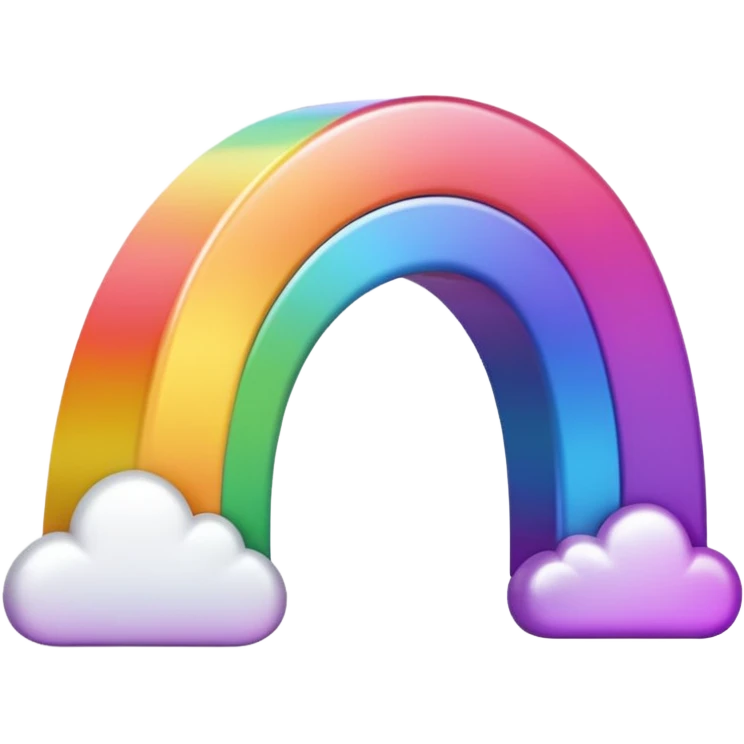 arco iris branco e roxa emoji