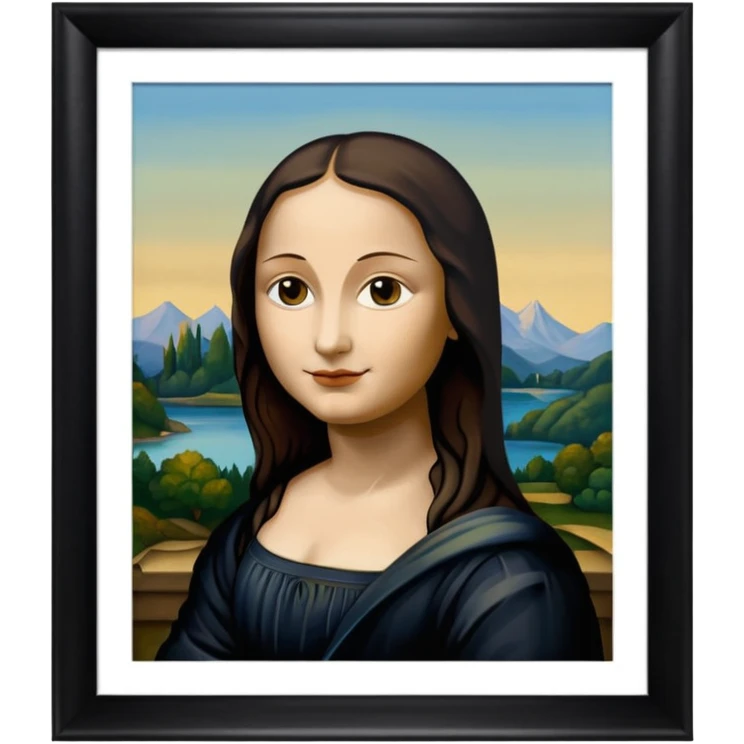 frame, painting, Mona Lisa emoji