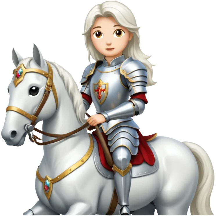 Renaissance princess knight on horse emoji