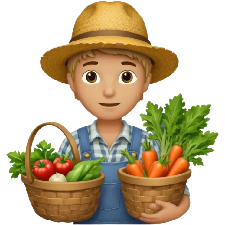 boy farmer,  emoji