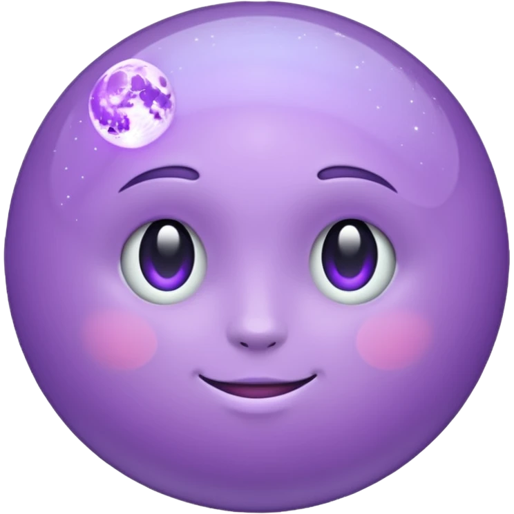 realistic lilac moon emoji
