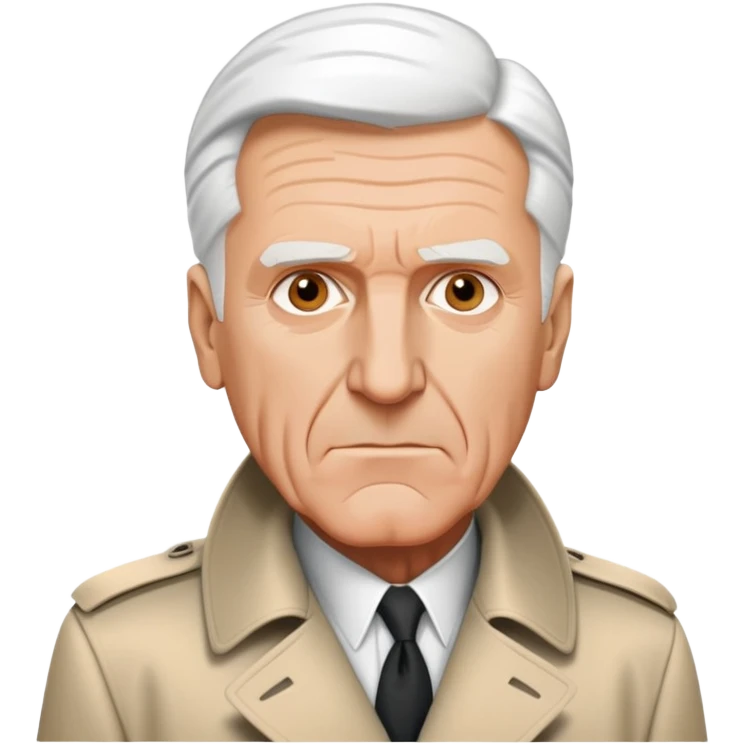 Leslie Nielsen as Frank Drebin in The Naked gun emoji