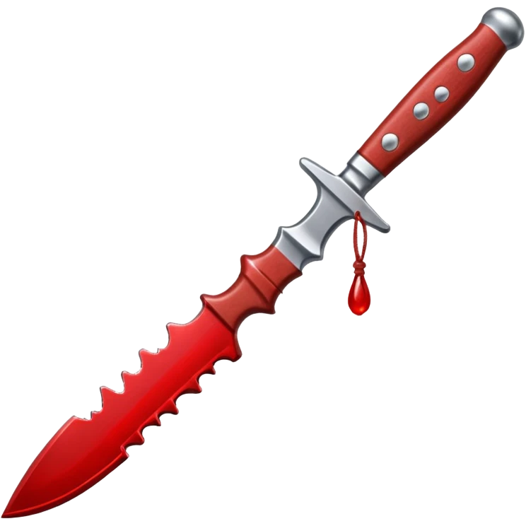 cuchillo con gotas de sangre emoji