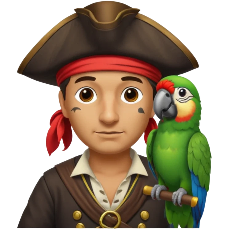 pirate and parrot emoji