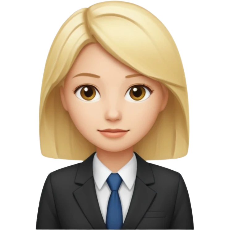 blonde womand, cute, from sector commercial emoji