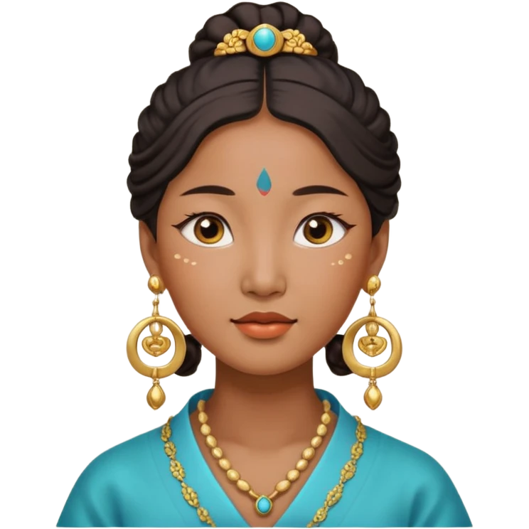 ancient korean woman with earrring emoji