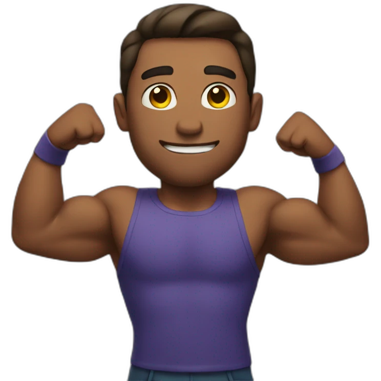 man flexing emoji