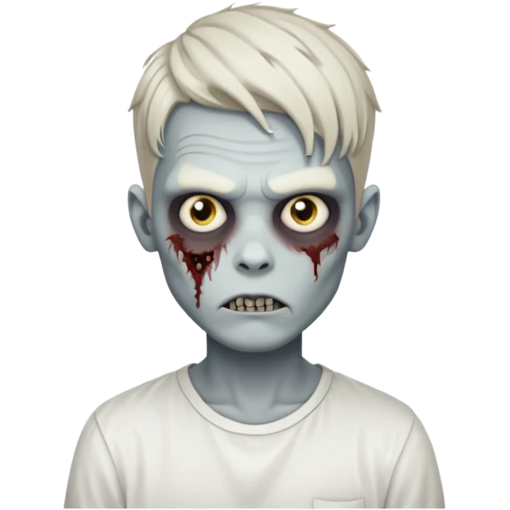 zombie boy with a Twists and white shirt emoji