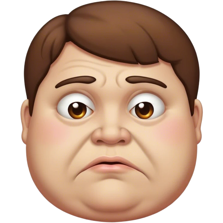 Ugly fat person who’s greasy emoji