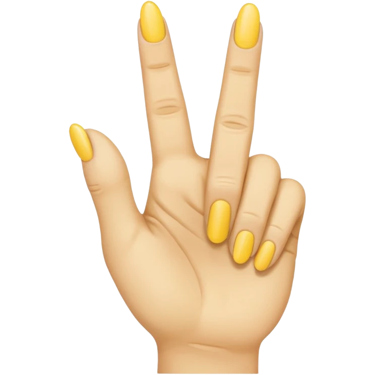 yellow 5 finger emoji, index finger extended, remaining finger folded ...