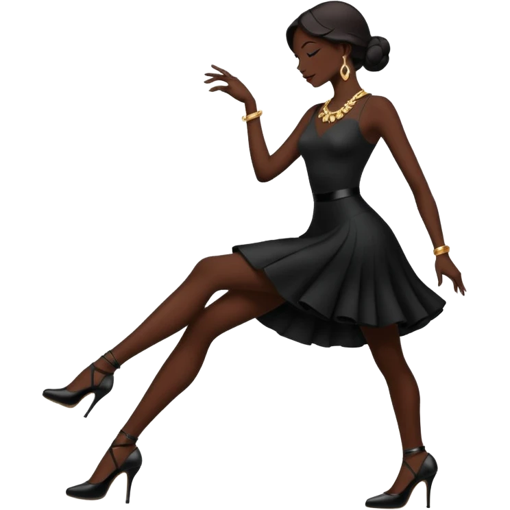 dancing silhouette with high heels emoji
