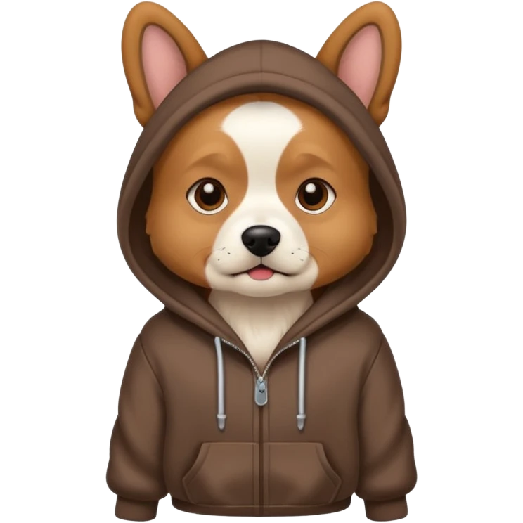 Dog wearing a hoodie emoji