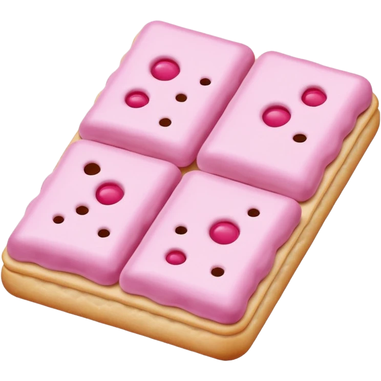 white cracker with pink filling emoji