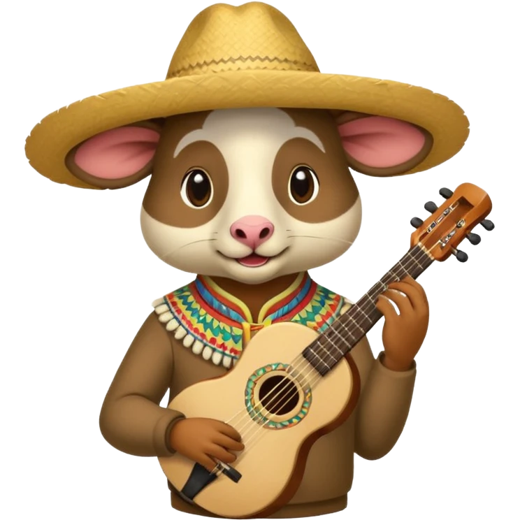 un animal péruvien qui joue de la musique emoji