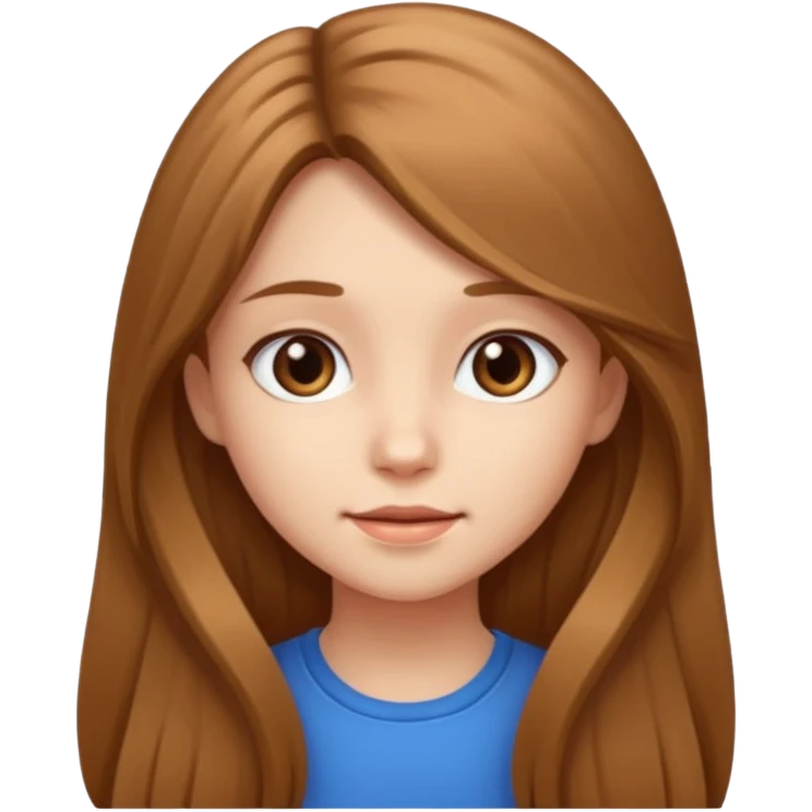 милая девушка с русыми длинными волосами emoji