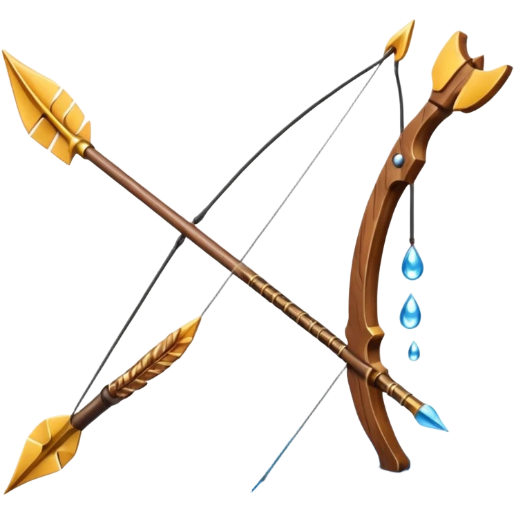 bow and Arrow water 
 emoji