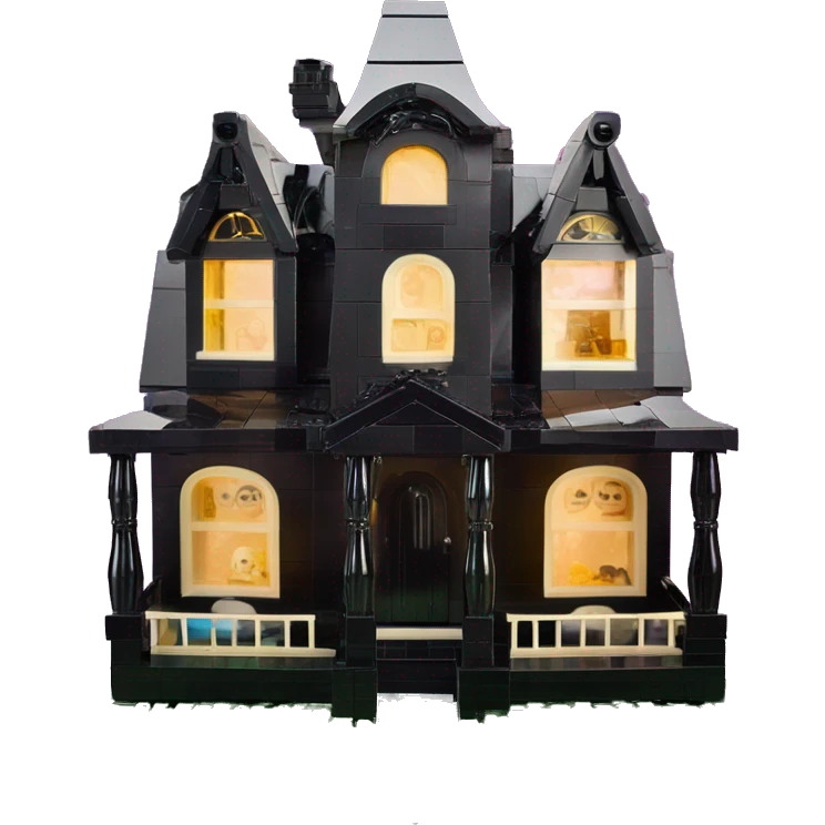 Lego Darth Vader and Barbie’s very dusty old disturbing disgusting ghostly very haunted horror dream house mansion  emoji