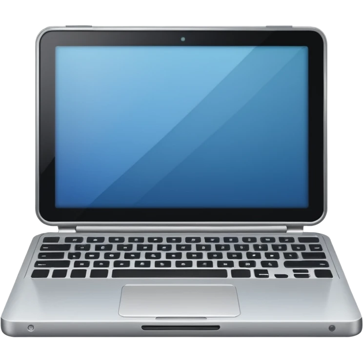 open notebook computer showing brackets {} emoji