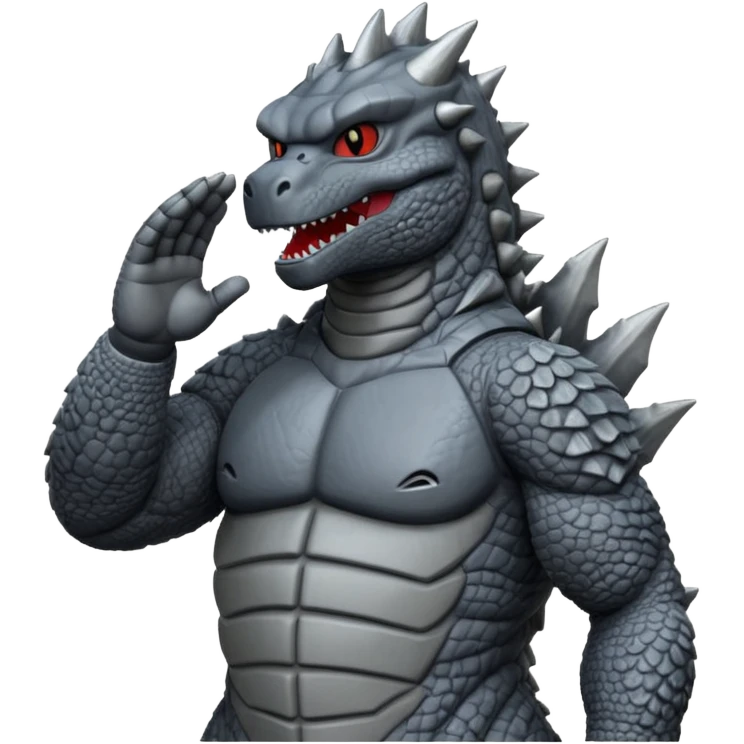 godzilla saluting emoji