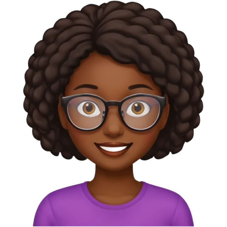 Darkskin girl sassy with glasses  emoji
