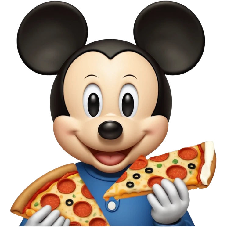 Mickey comiendo pizza  emoji