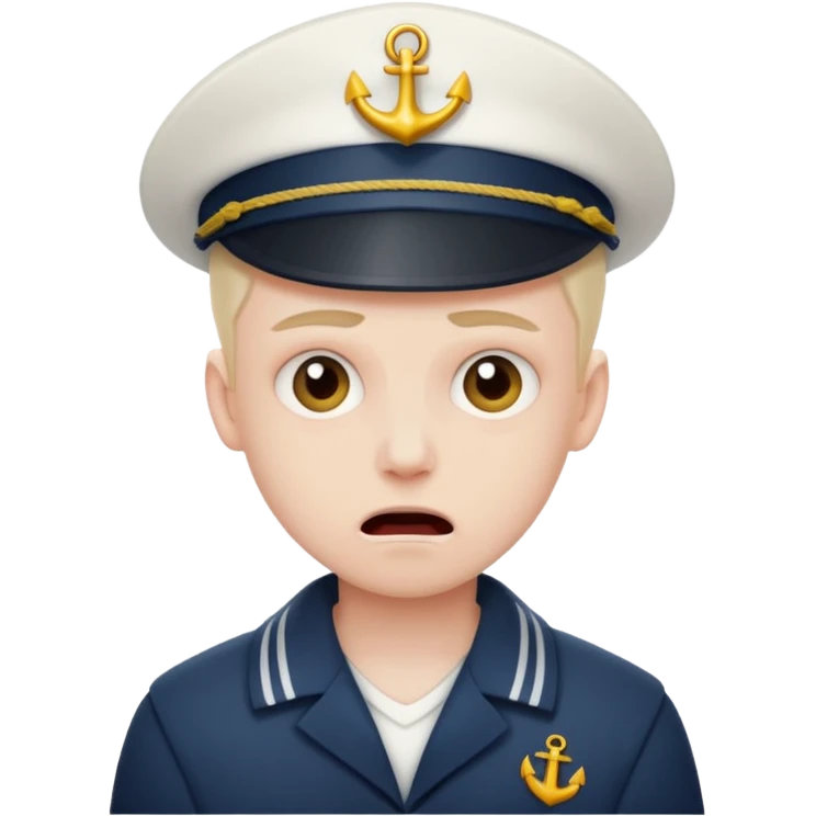 моряк во власти эмоций страх, паника emoji