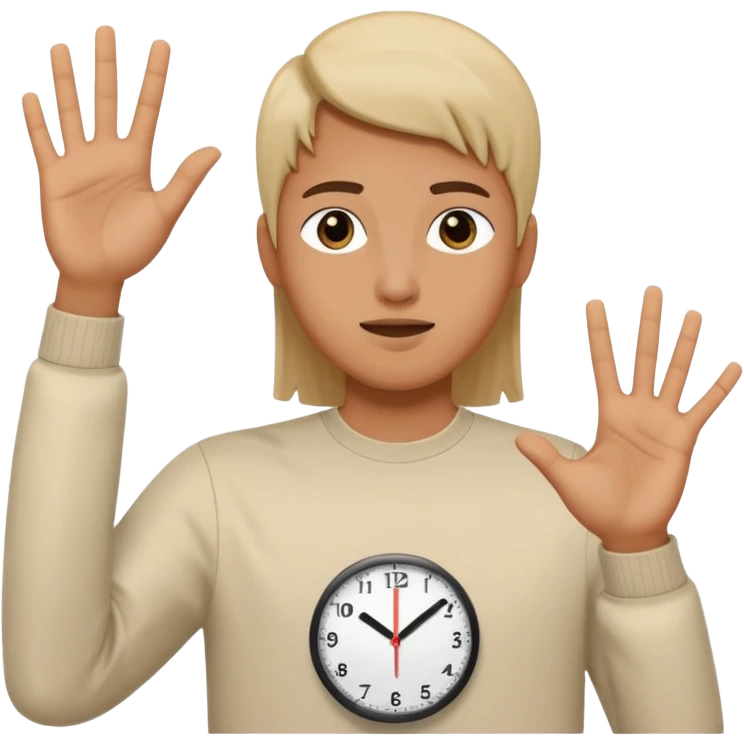 clock it tiktok hand gesture emoji