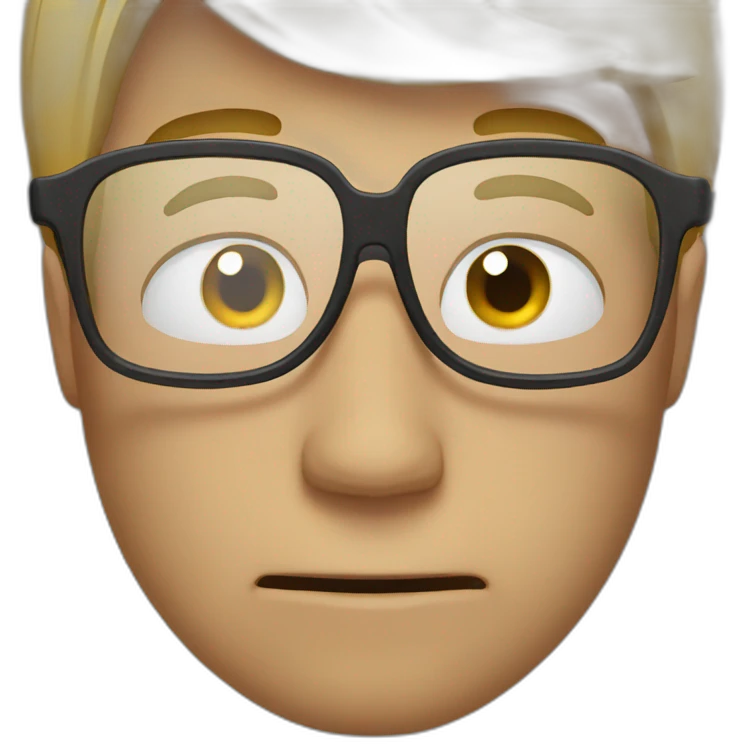 Glasses guy crying emoji