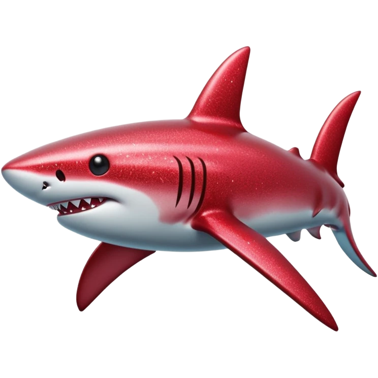 red glitter shark emoji