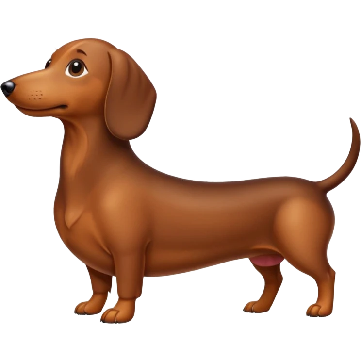 A wiener dog  emoji