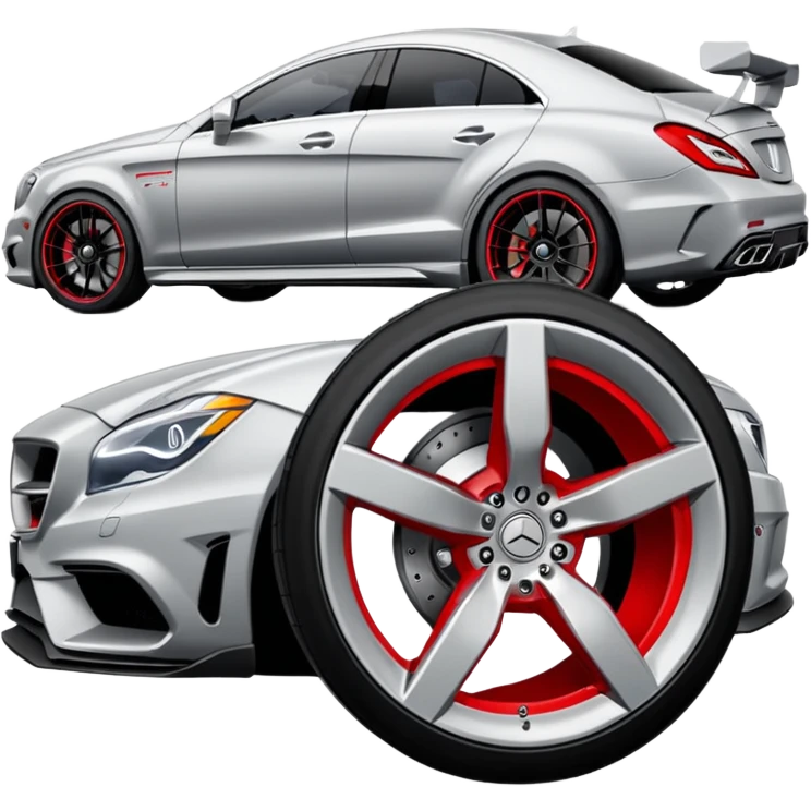 cls63s 2016 in light silver and red calipers emoji