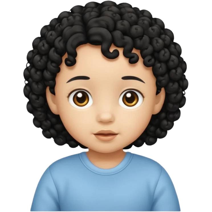 curly black hair baby emoji