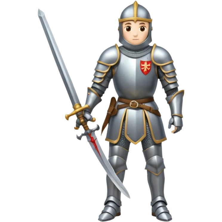a knight with sword in his hand ful body emoji