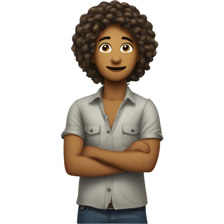 métisseavec beaucoup de cheveux emoji