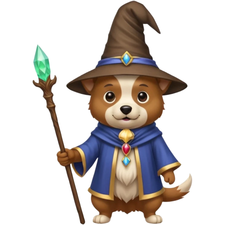 Dog wizard emoji