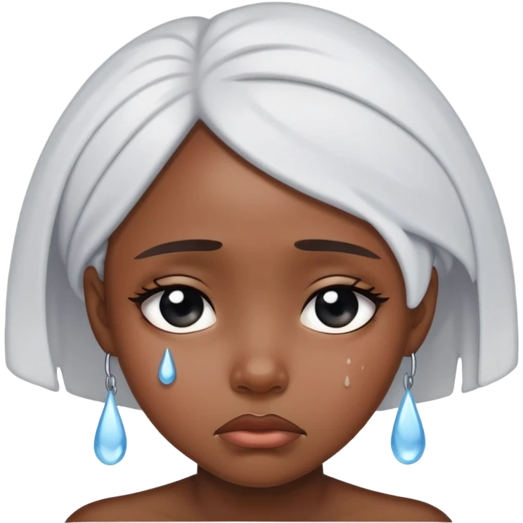 black girl crying  emoji