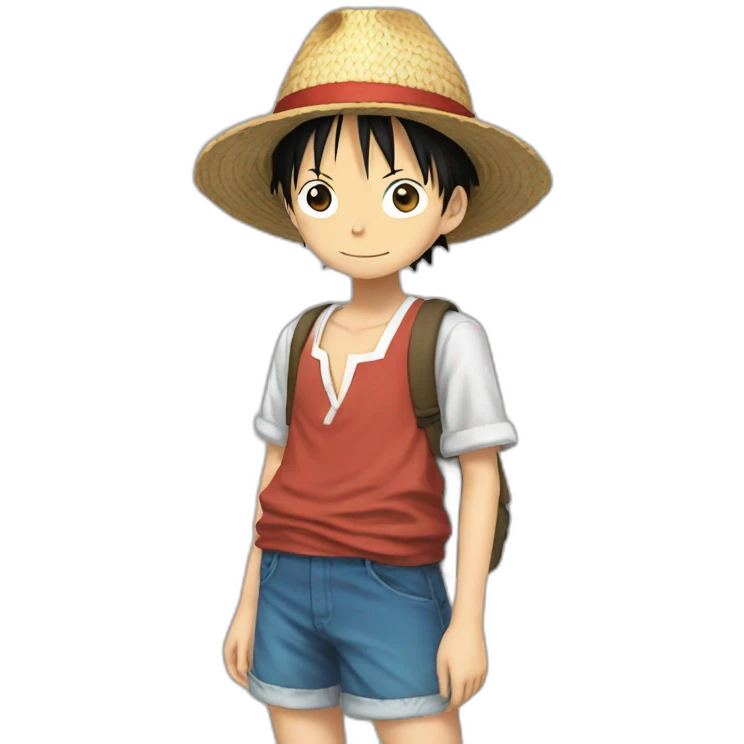 Luffy avec une fille emoji