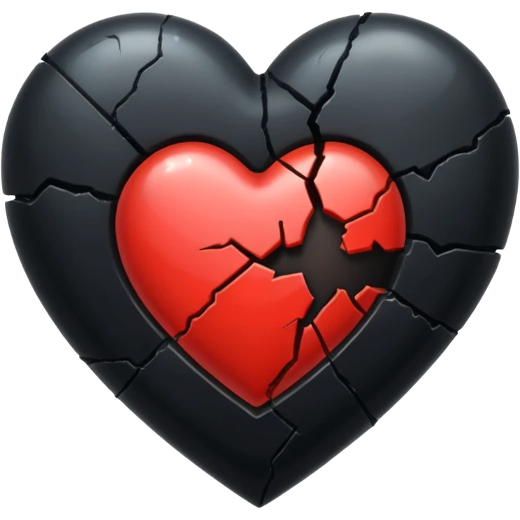 Black heartbreak emoji