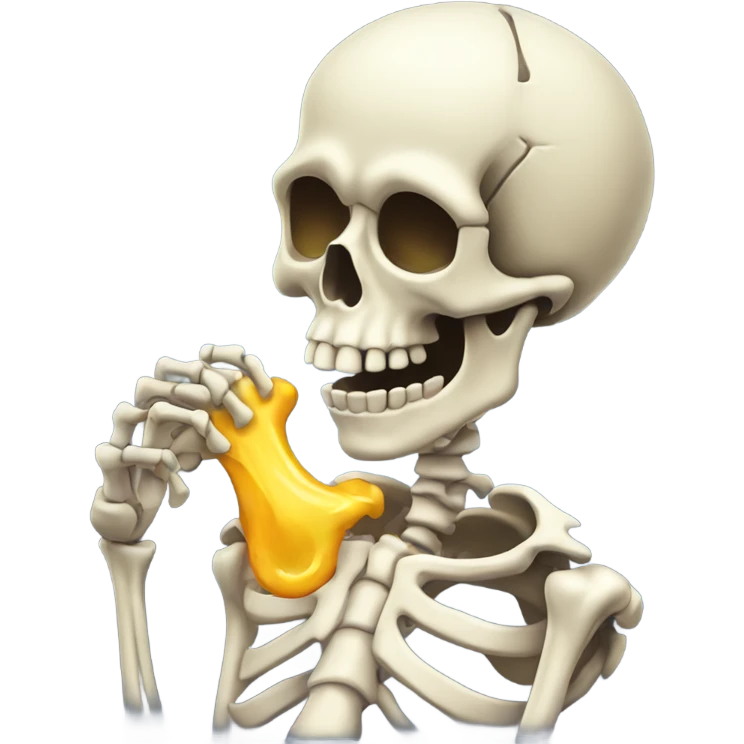Skeleton puking bones emoji