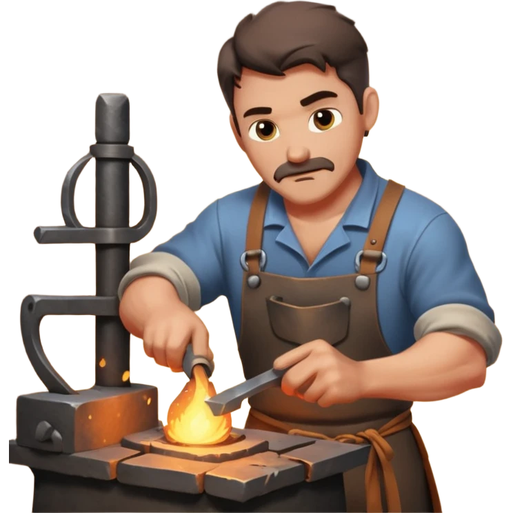 зобрази процес кування  emoji