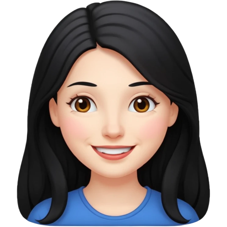 Mujer blanca pelo largo negro coceethe emoji