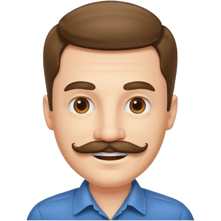 White man mustache emoji