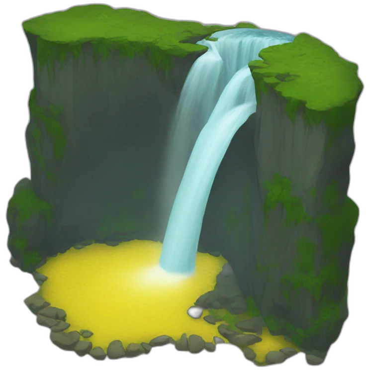 Yellow watetfall emoji