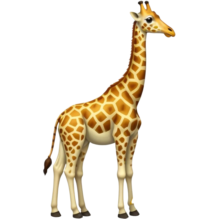 High resolution giraffe leaning to eat  emoji