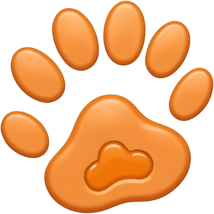 a very light pale pastel orange #ffbe8c pawprint emoji