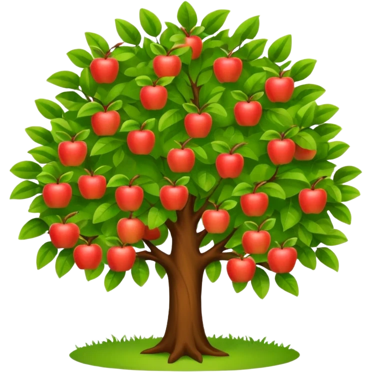 summer tree with apples emoji