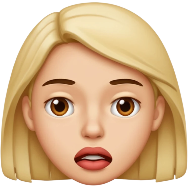 Mordida de labio emoji
