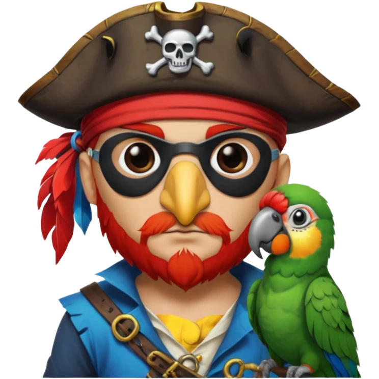 pirate and parrot emoji