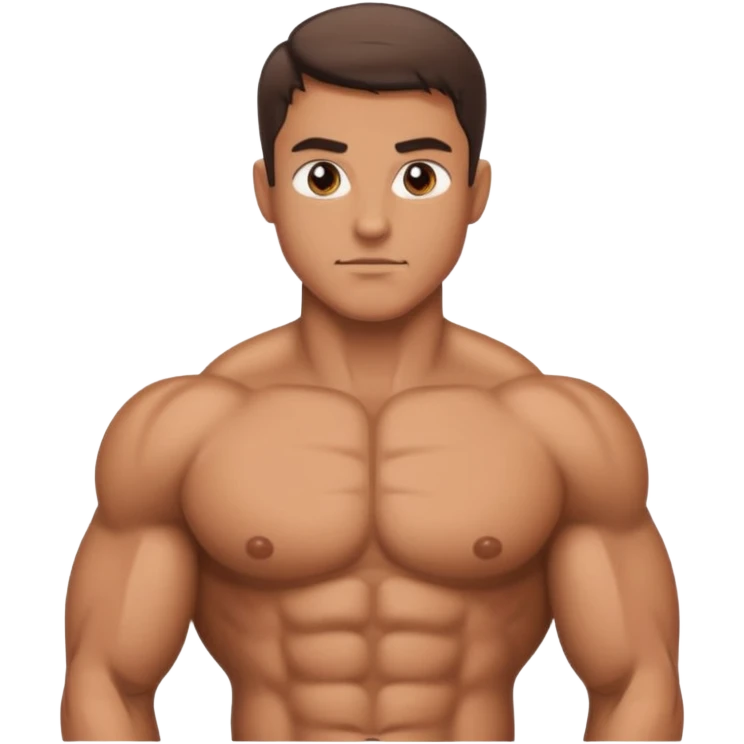 Create a buffed and defined chest view emoji